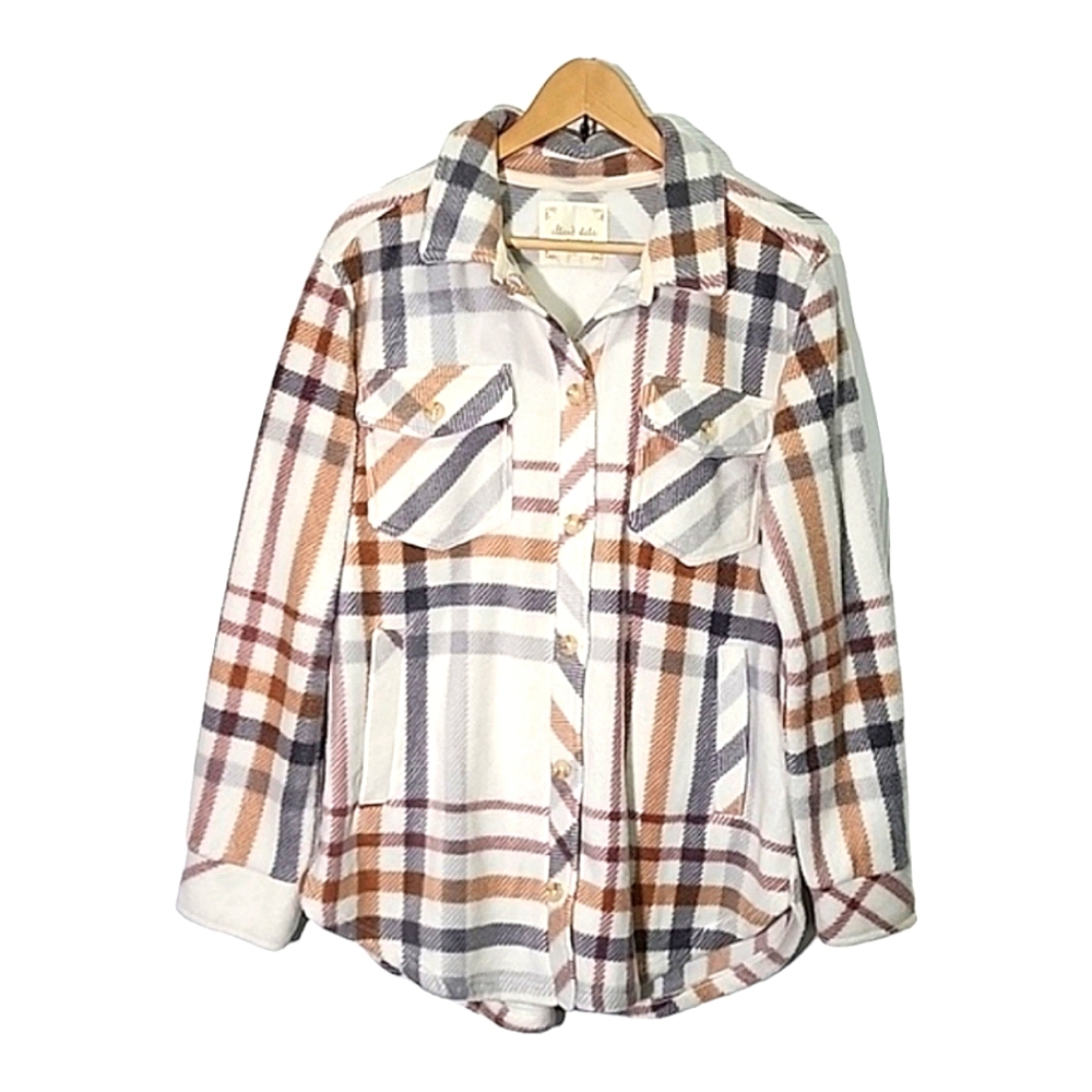 Altar'd State flannel button down sweater size M